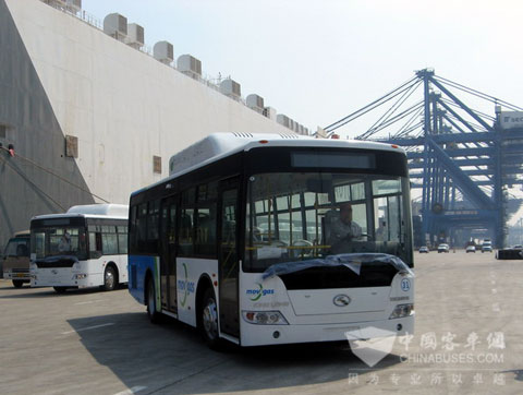 59 bus au gaz naturel Kinglong livrent en Amérique du Sud
