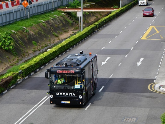 Les débuts du bus autonome King Long sur le campus de Singapour